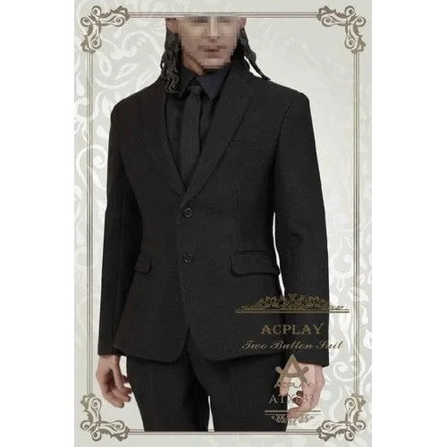 1:6 Male Custom Parts - Avengers Loki Men Standard Black Suit Outfit