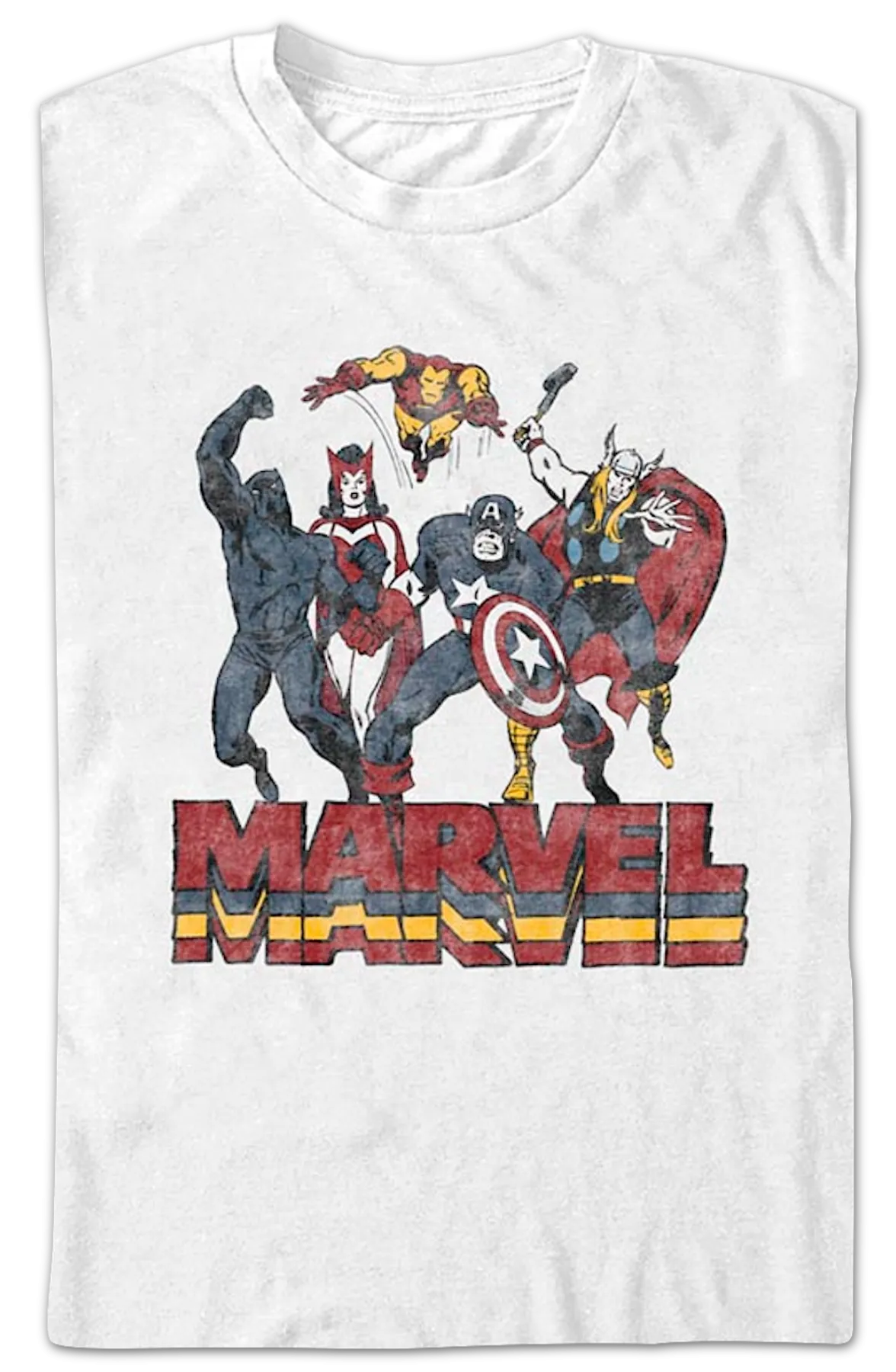 Avengers Fighting Poses Marvel Comics T-Shirt