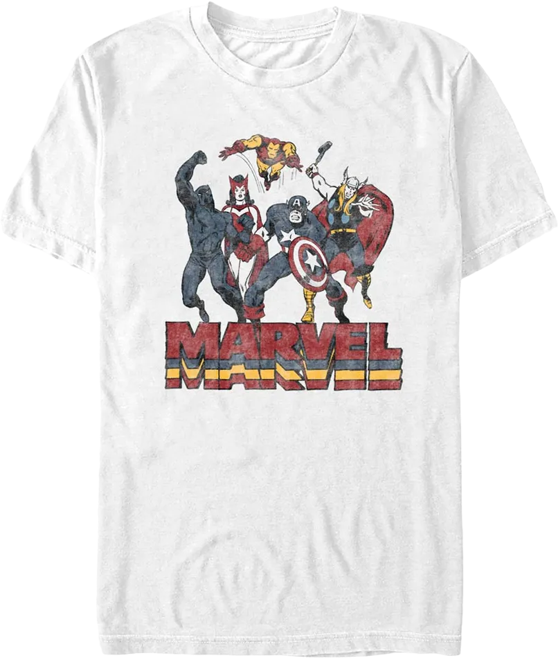 Avengers Fighting Poses Marvel Comics T-Shirt