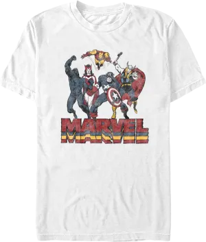 Avengers Fighting Poses Marvel Comics T-Shirt