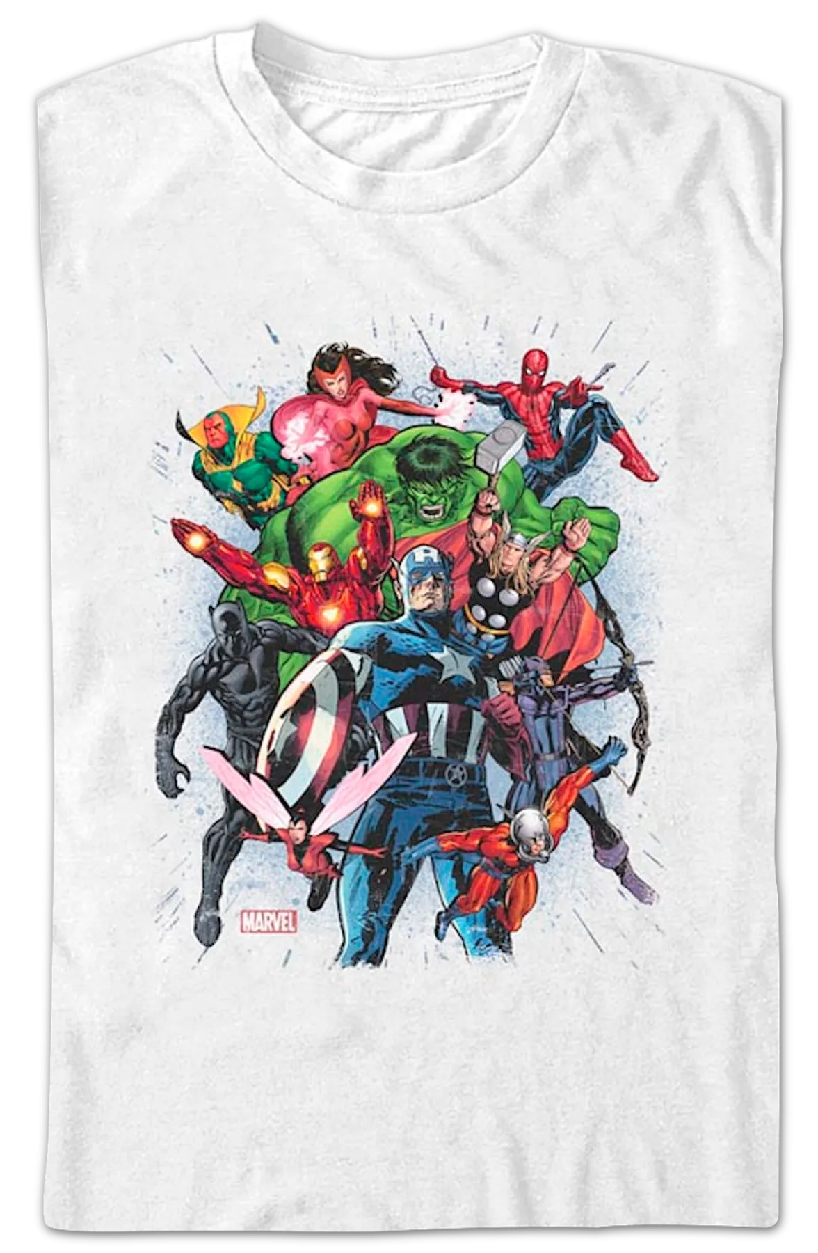 Avengers Team Action Poses Marvel Comics T-Shirt