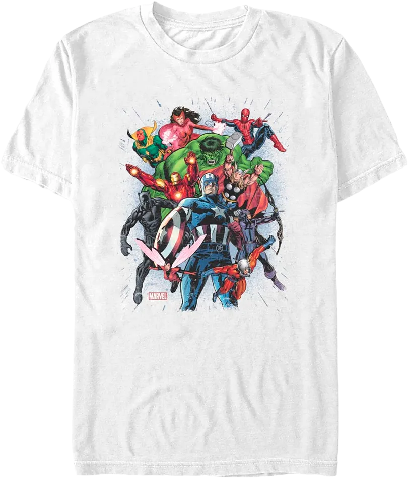 Avengers Team Action Poses Marvel Comics T-Shirt