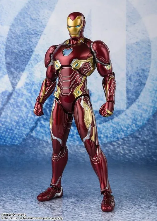 Bandai S.H. Figuarts Avengers: Endgame Iron Man Mark L MK50 With Nano Weapon Set #2 Action Figure