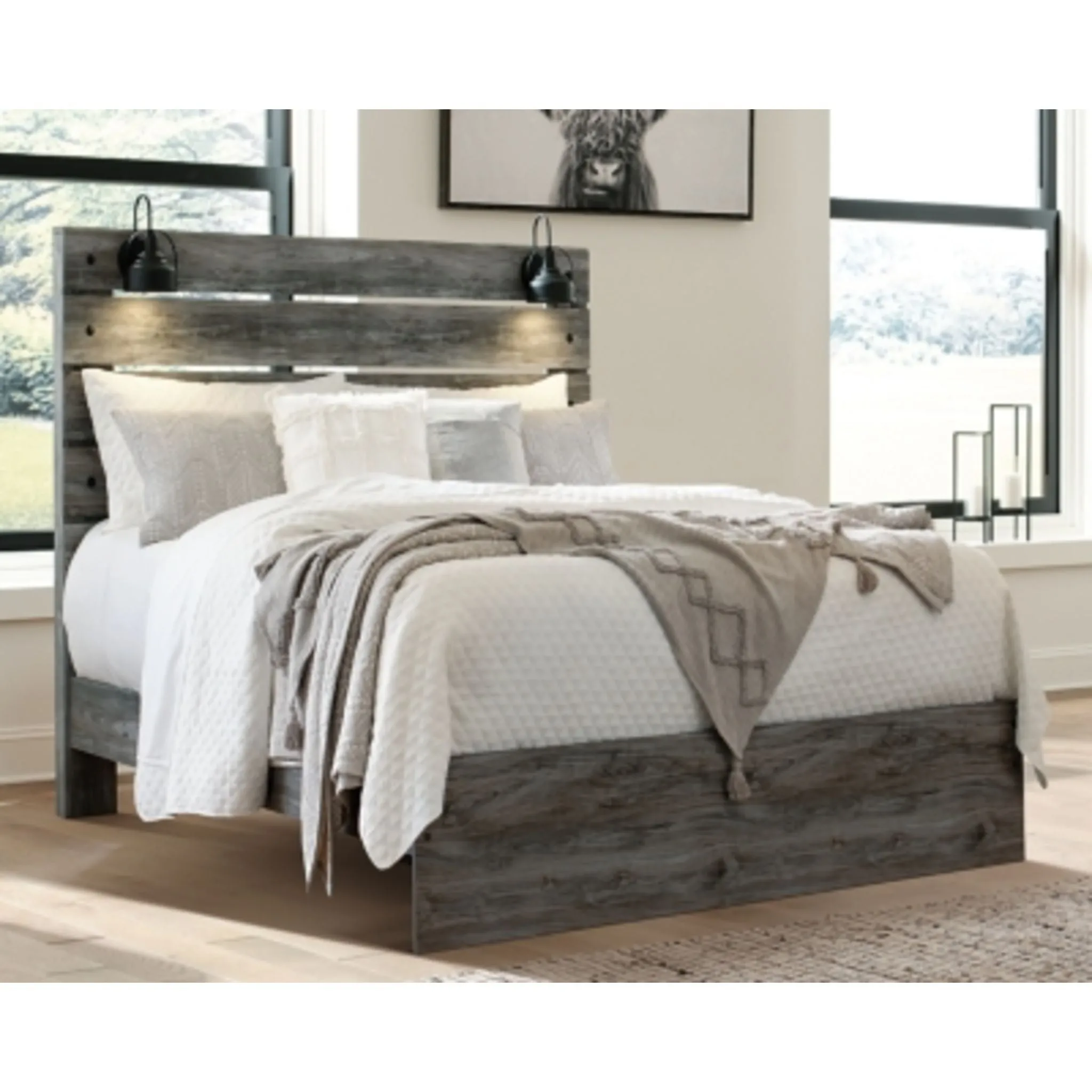 Baystorm Queen Panel Bed - Gray