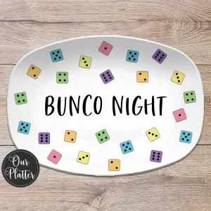 Bunco Night Dice Custom Personalized Platter