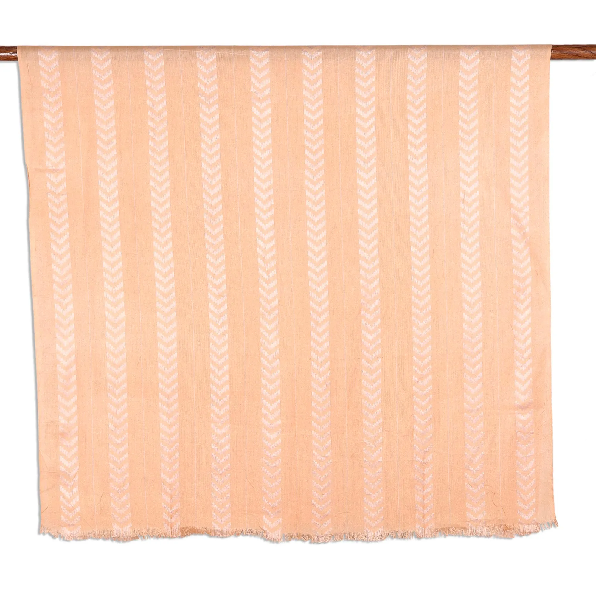 Chevron Pattern Soft Peach Shawl - Feminine Chevrons