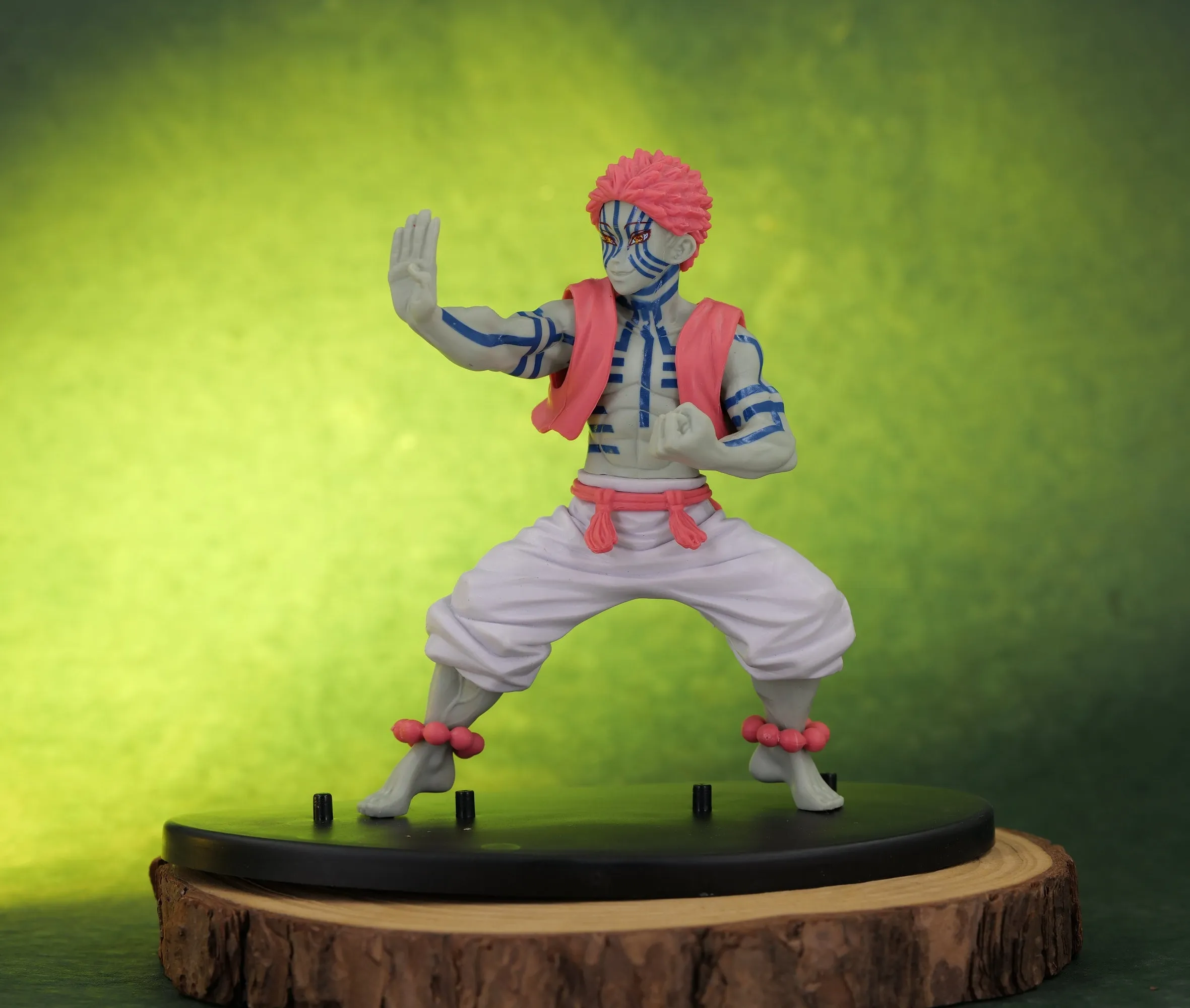 Demon Slayer | Akaza Fighting Stance Anime Action Figure | Upper Moon Rank 2 | 17 Cms |