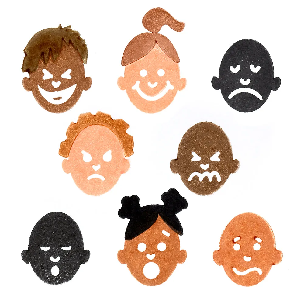 Easy Grip Stampers with Emotional Facial Expressions