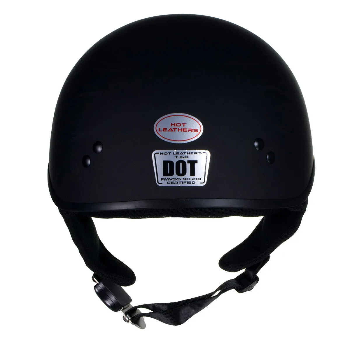 Hot Leathers HLT68 'Type-1' Flat Black Flames Motorcycle DOT Approved