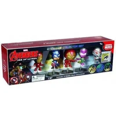 Marvel Avengers: Age of Ultron - Superhero Bobble Head Mini Figures Collector Set - Blip Toys - San Diego Comic-Con 2015 (SDCC) Exclusive