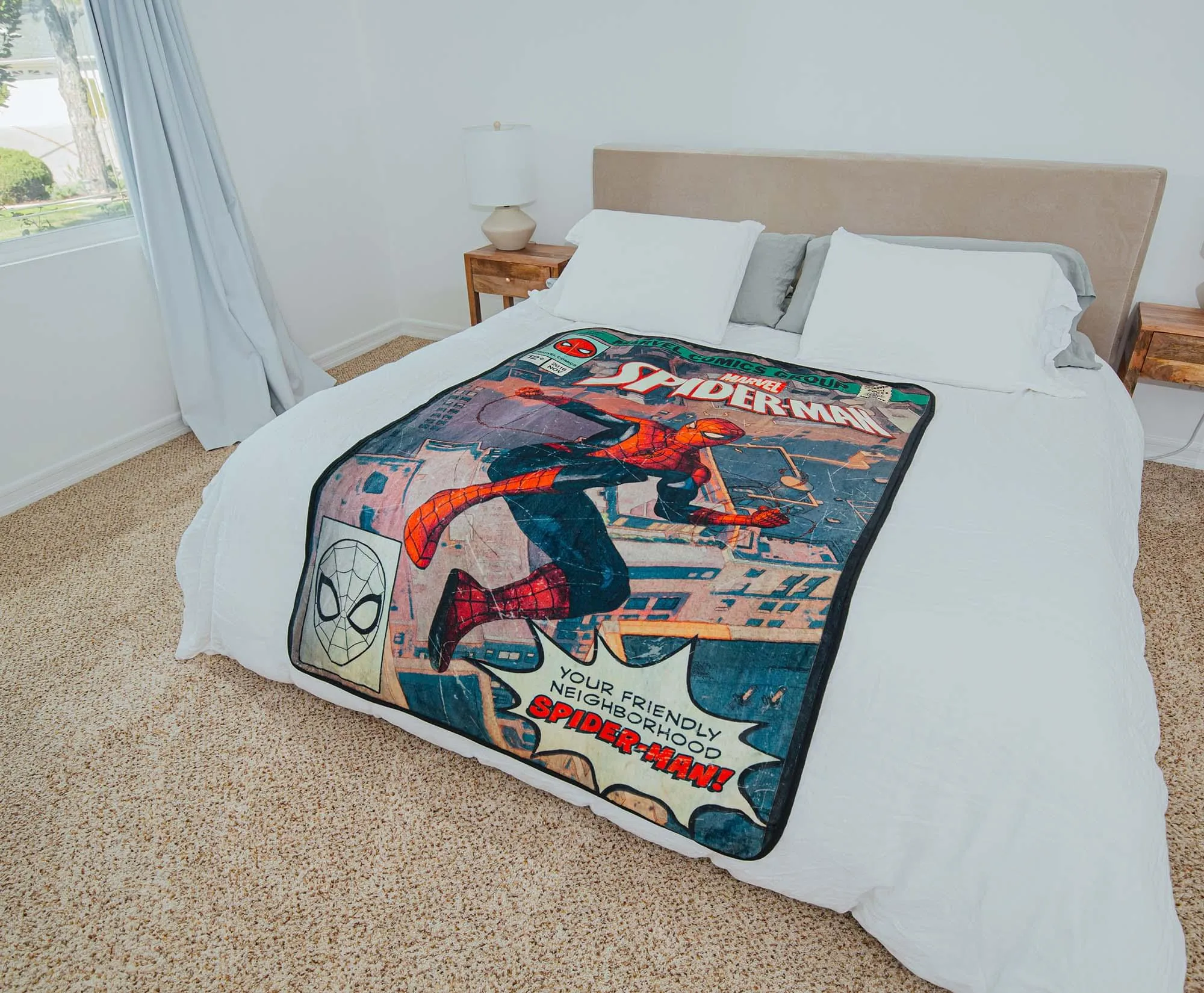 Marvel Comics Friendly Neighborhood Spider-Man Throw Blanket | 45 x 60 Inches