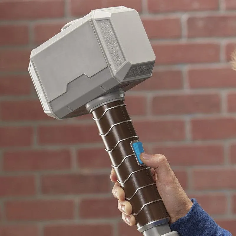 Marvel NERF Power Moves Avengers Thor Hammer Strike Hammer NERF Dart-Launching Toy for Kids Roleplay