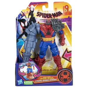 Marvel Spider-Man Across The Spider-Verse Deluxe Figure Spinning Cannon Cyborg Spider-Woman