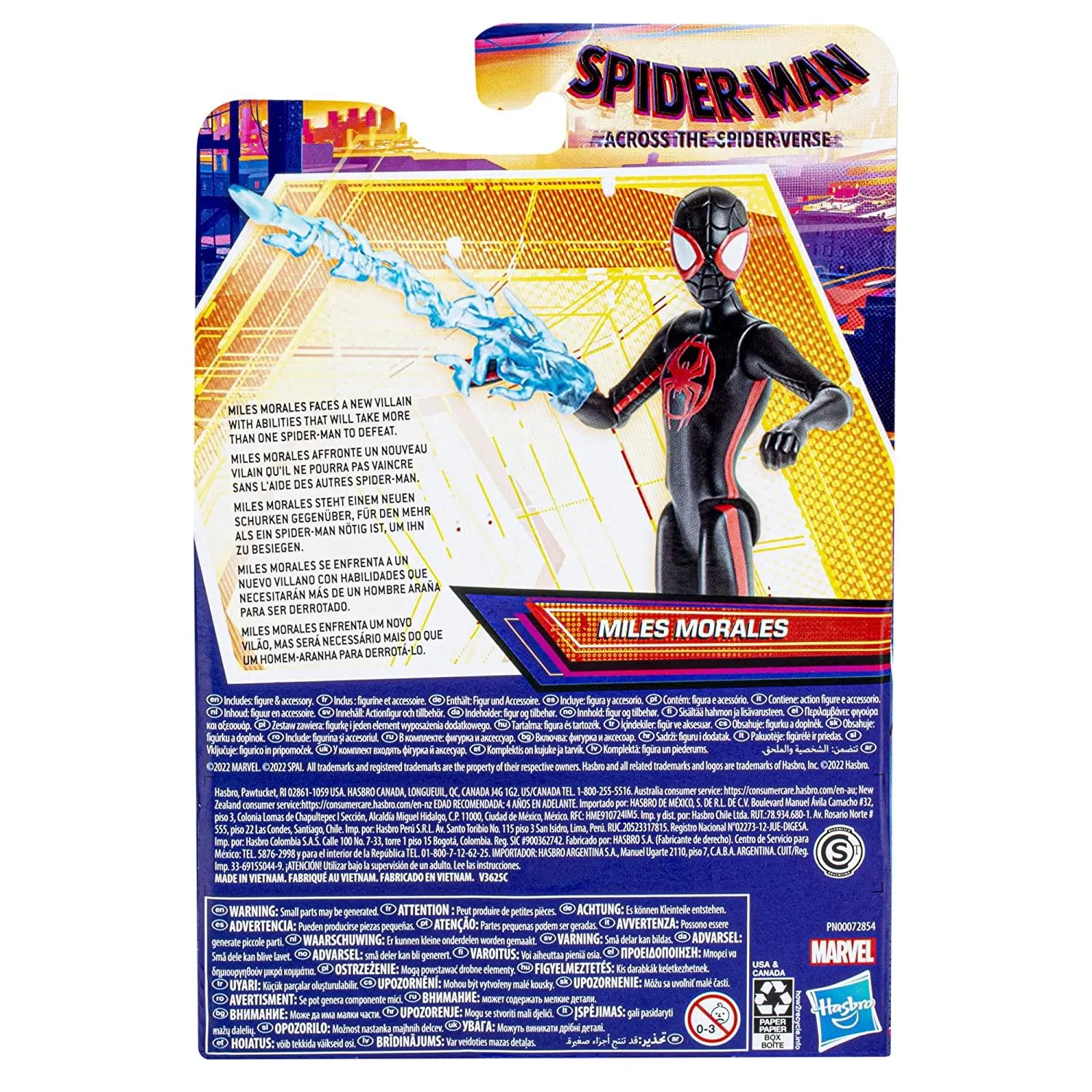 Marvel Spider-Man: Across The Spider-Verse Miles Morales 6-Inch-Scale Action Figure with Web Accessory Toy