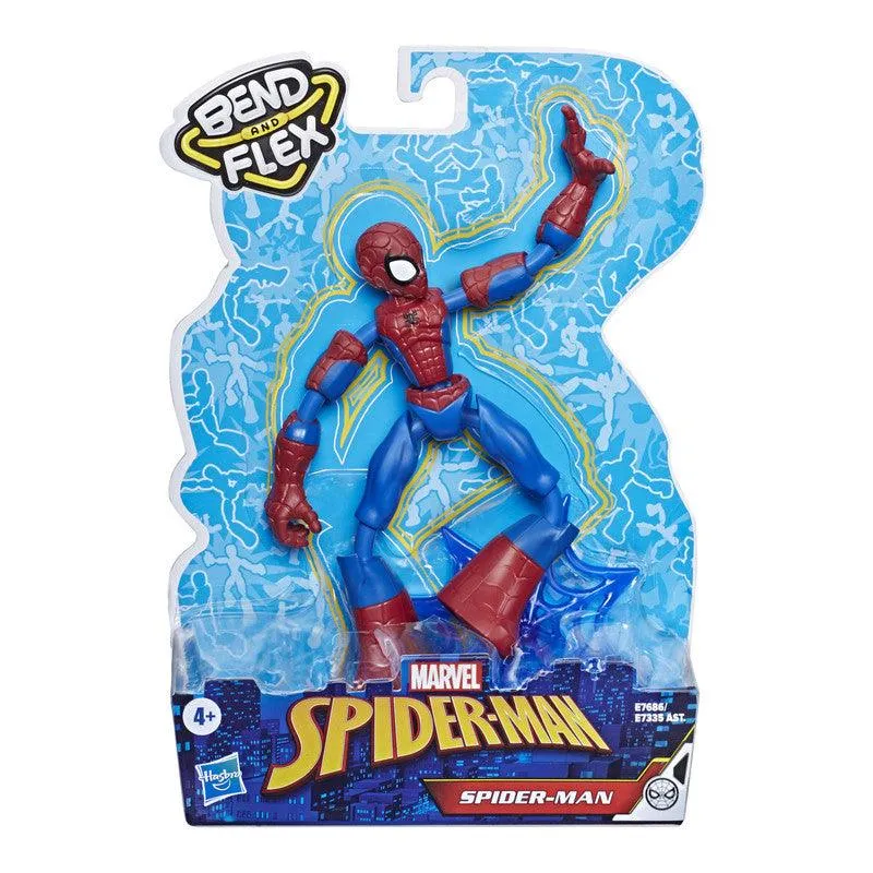 Marvel Spider-Man Bend and Flex, 6-Inch Flexible Action Figure, Includes Web Accessory, Ages 6 And Up