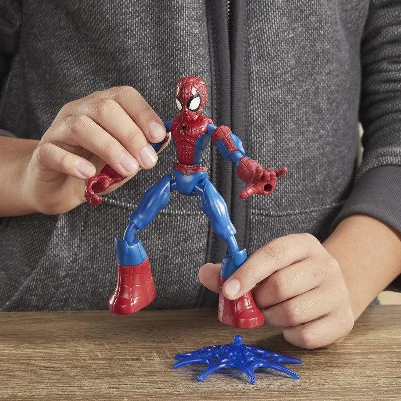 Marvel Spider-Man Bend and Flex, 6-Inch Flexible Action Figure, Includes Web Accessory, Ages 6 And Up