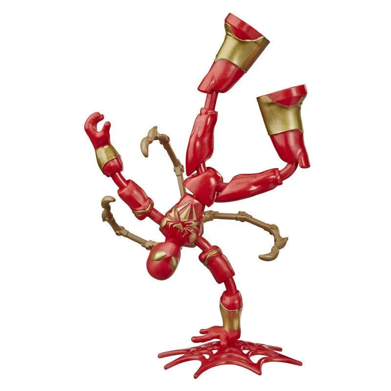 Marvel Spider-Man Bend and Flex Iron Spider Action Figure Toy, 6-Inch Flexible Figure, For Kids Ages 6 & Up