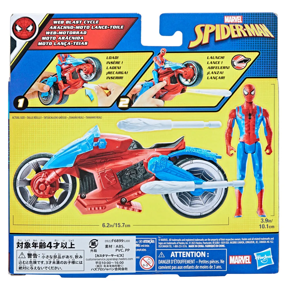 Marvel Spider-Man Vehicle And Figure Web Blast Cycle