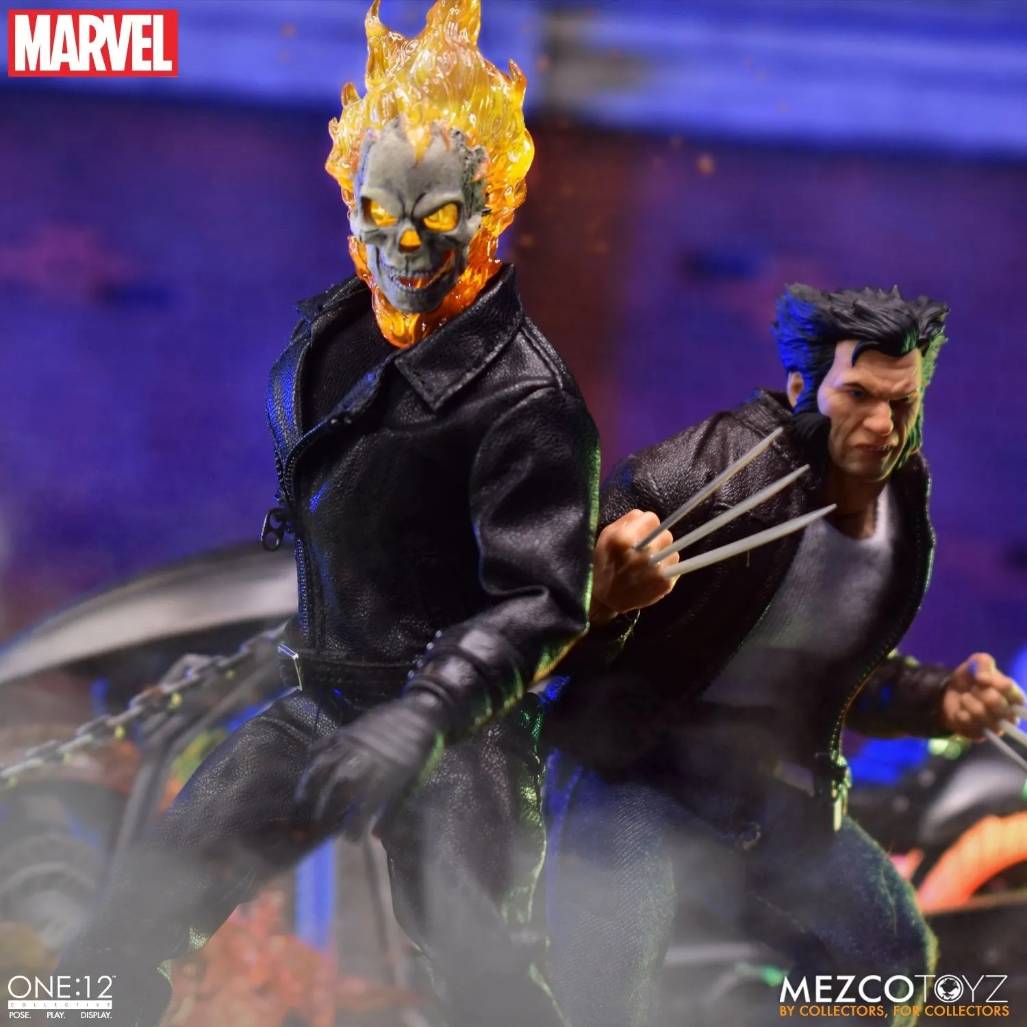 Mezco Toys ONE:12 Collective -  Marvel Universe - Ghost Rider & Hell Cycle Set