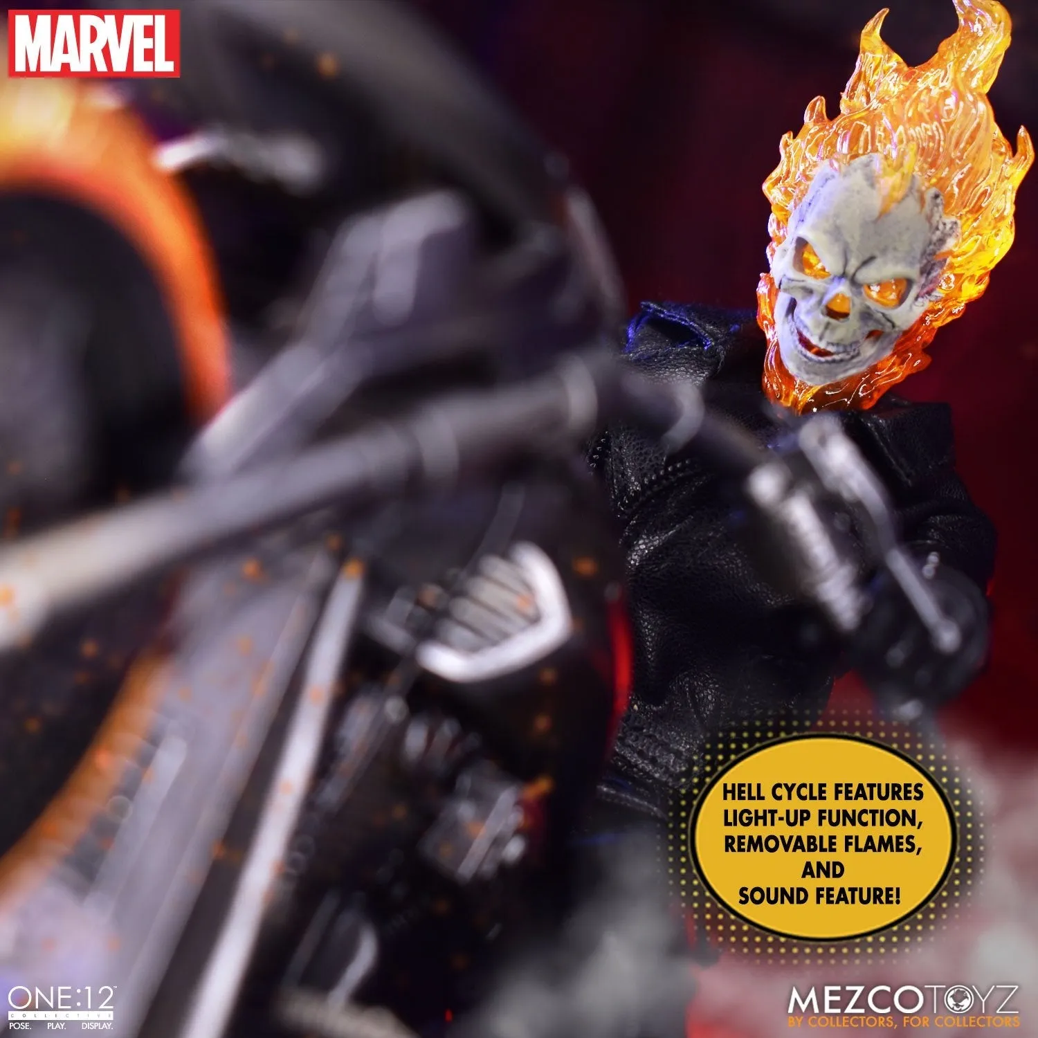 Mezco Toys ONE:12 Collective -  Marvel Universe - Ghost Rider & Hell Cycle Set