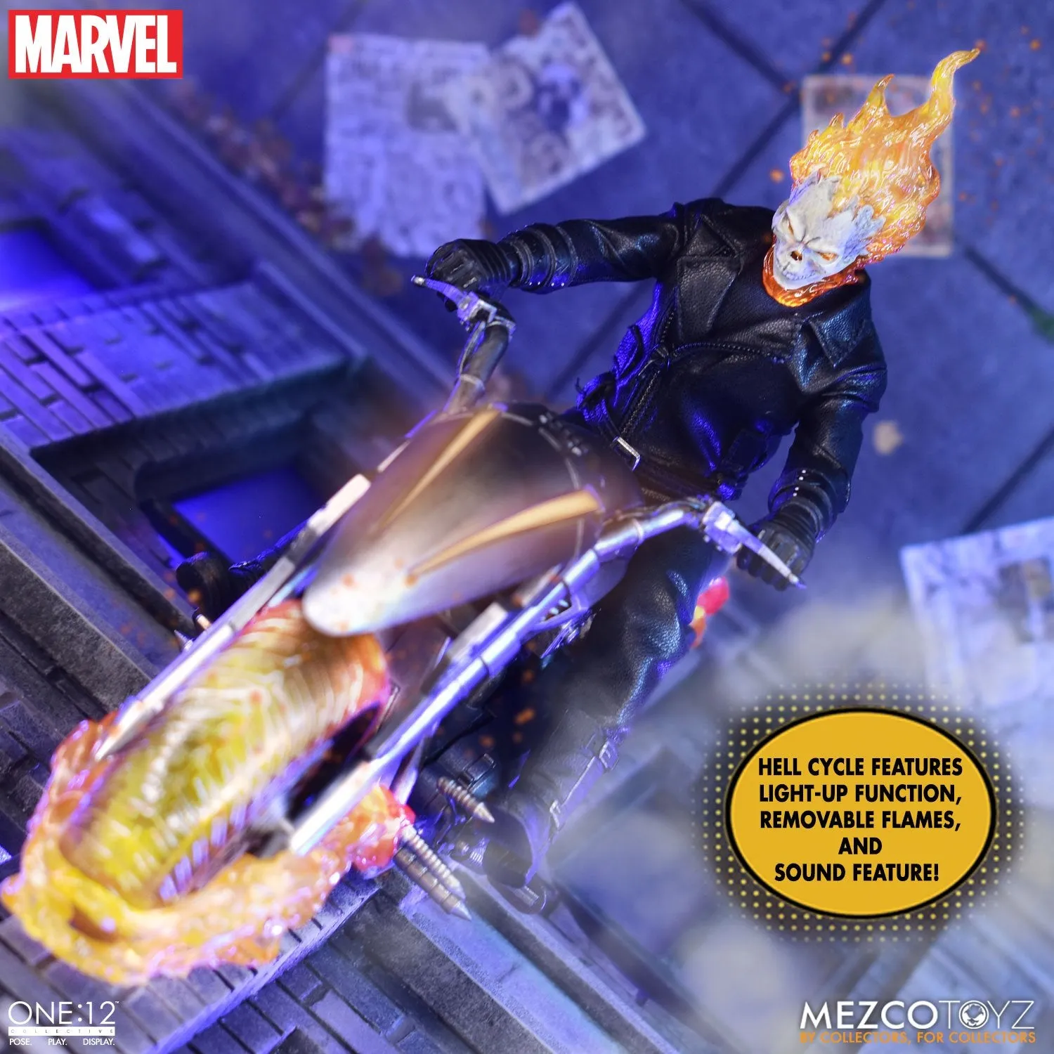 One 12 Collective Ghost Rider and Hell Cycle Set (Display Piece)