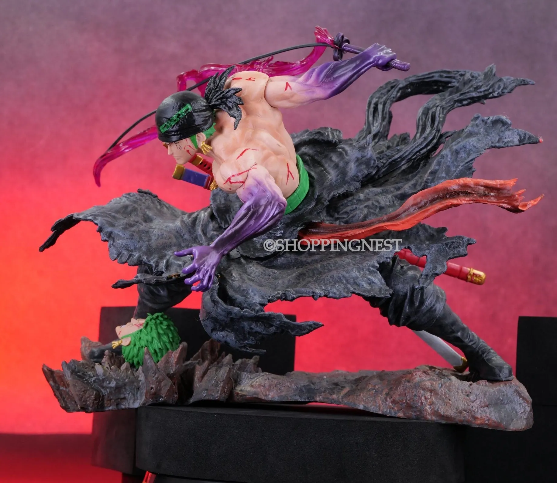 One Piece Figures – Bloody Zoro Swords with Double-Headed Action Figure | 35 CMS |