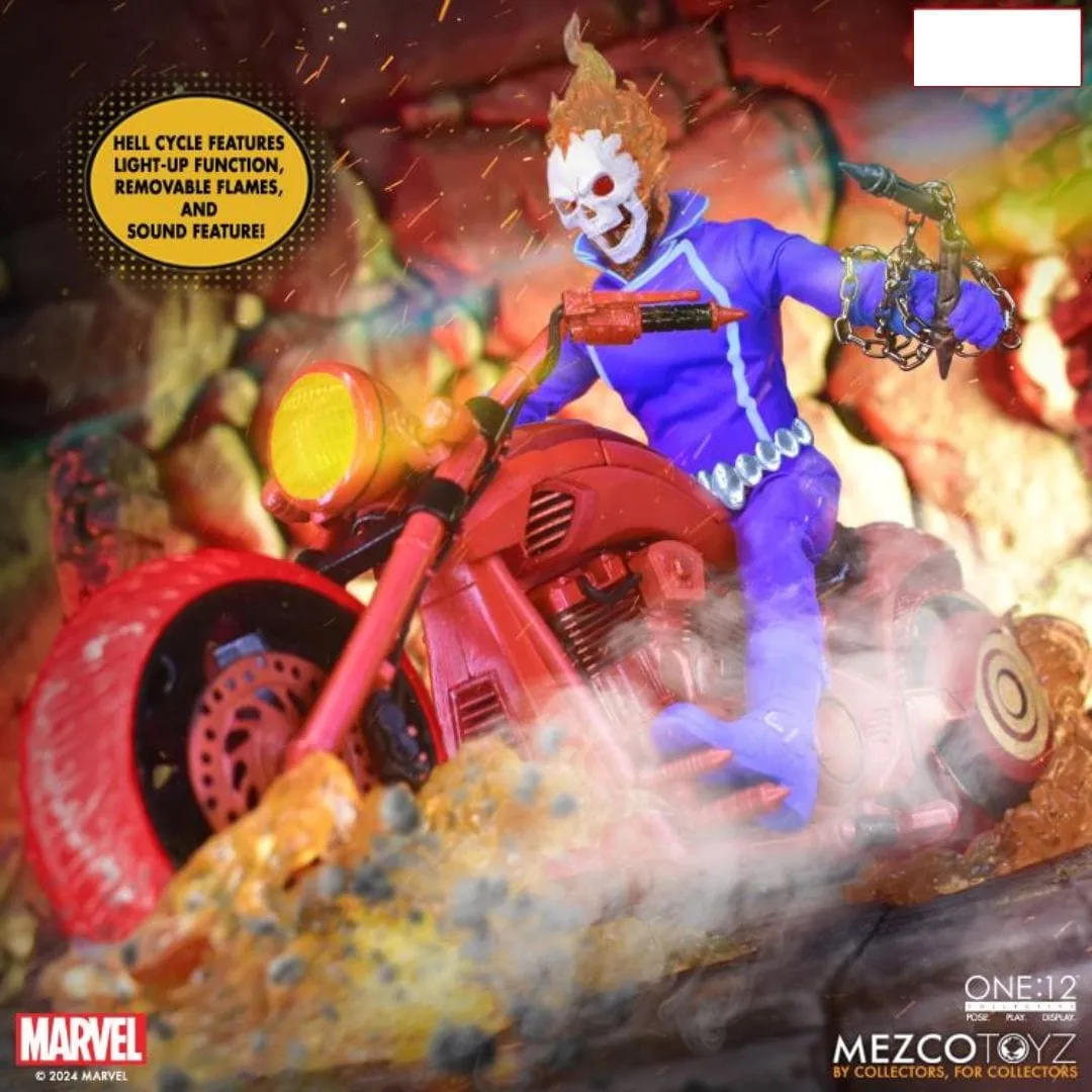 One:12 Collective Marvel Ghost Rider & Hell Cycle (Vengeance Edition) Action Figure Set