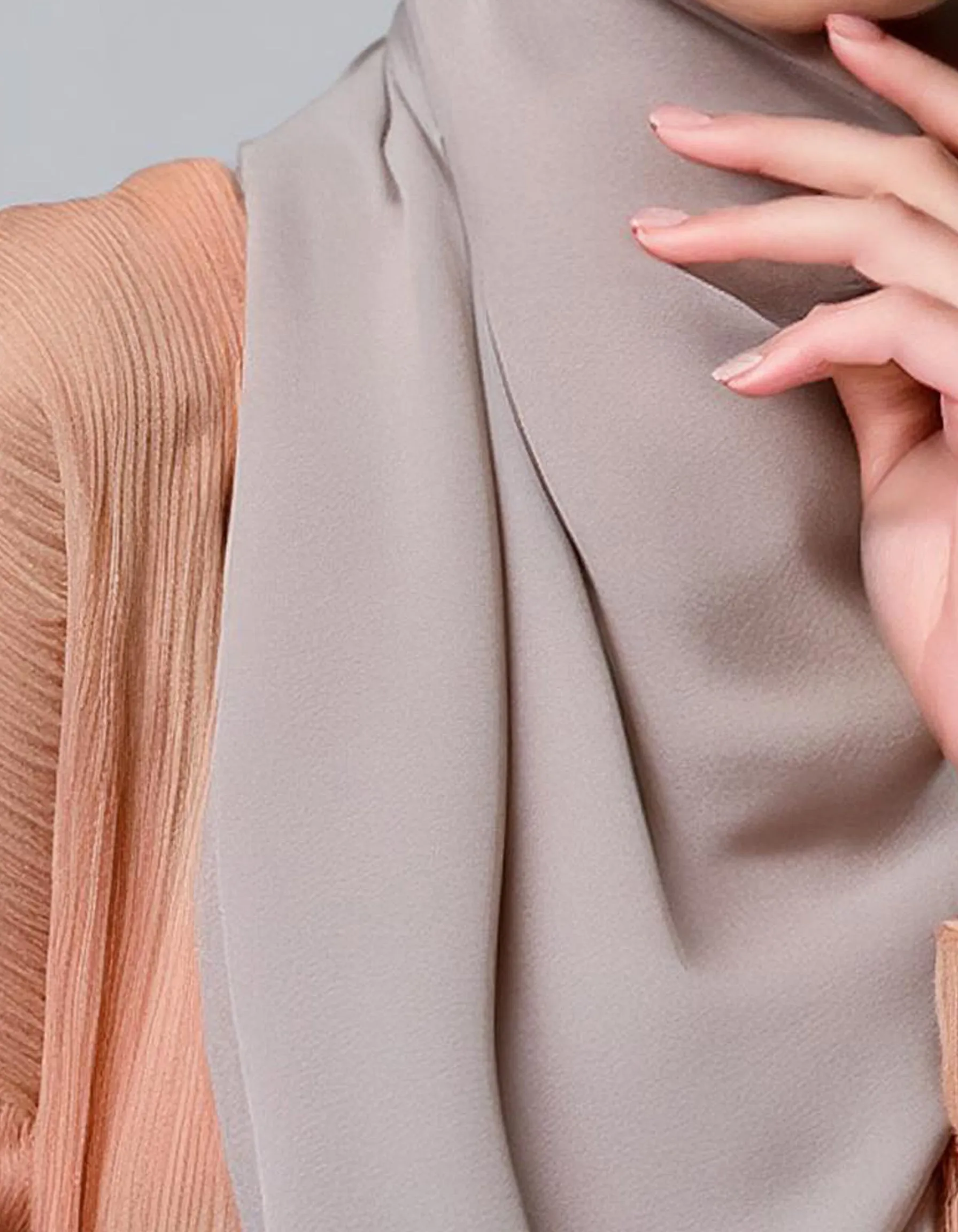 Peach Blush Chiffon Hijab