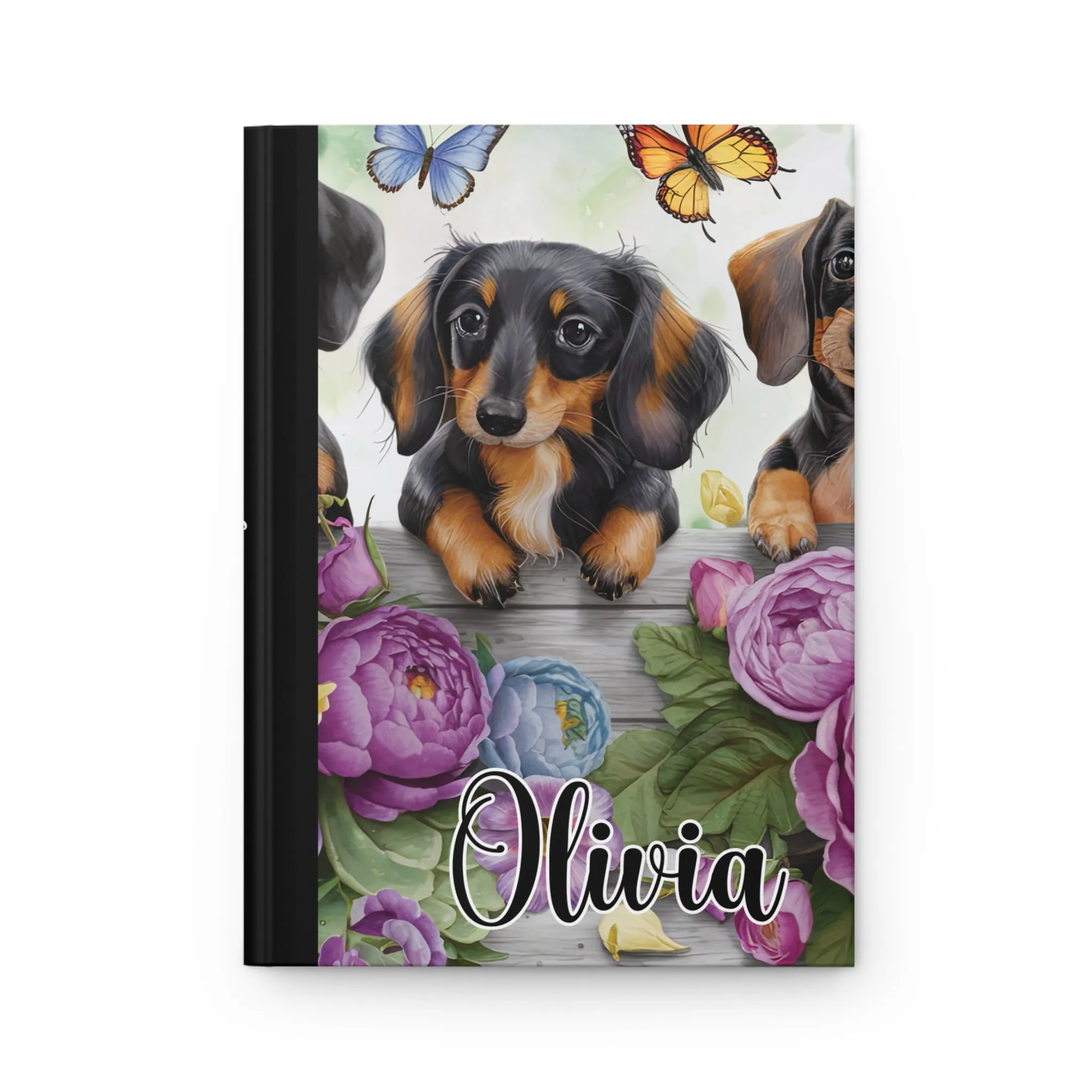 Personalised Hardcover Journal Matte, Dachshund, awd-1672