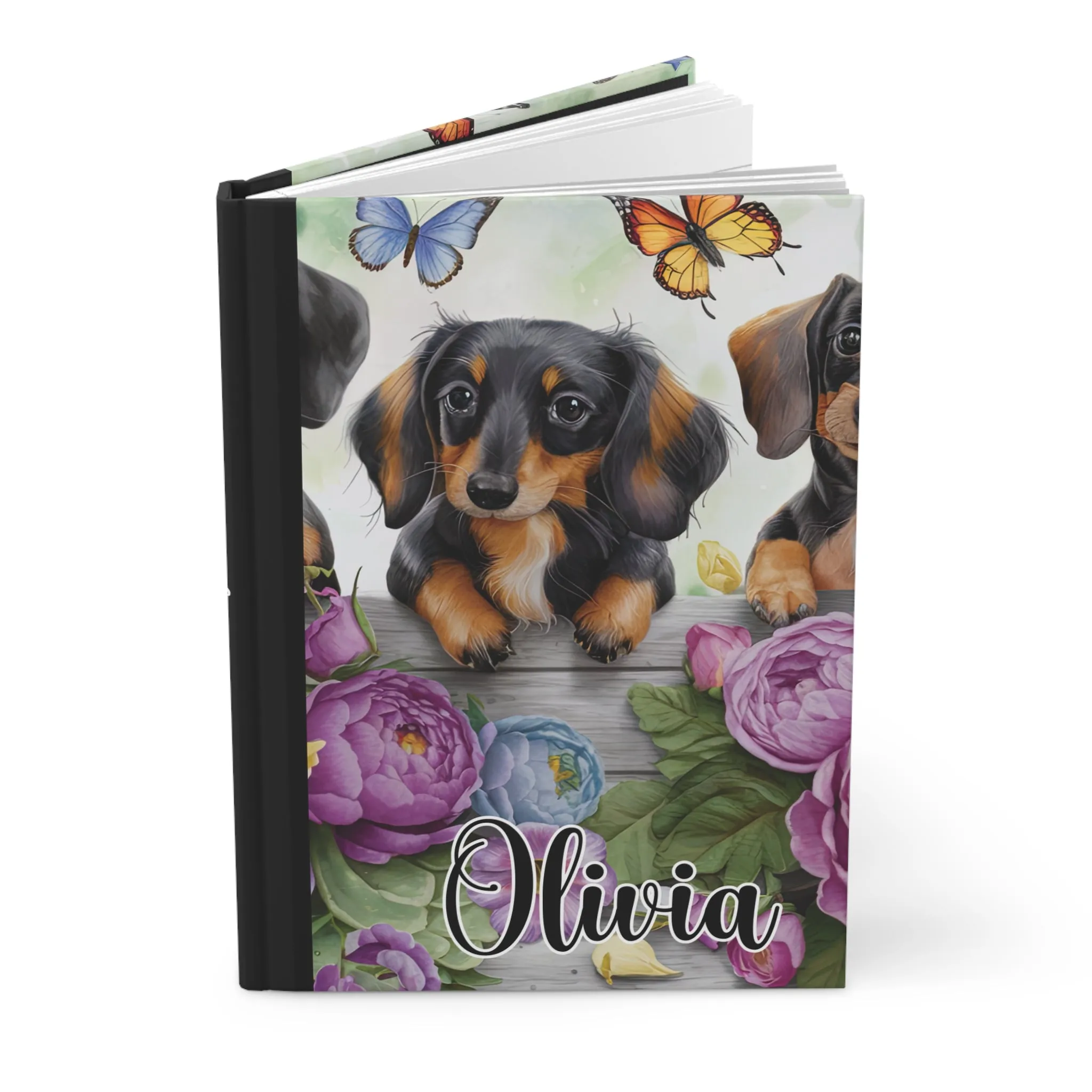 Personalised Hardcover Journal Matte, Dachshund, awd-1672