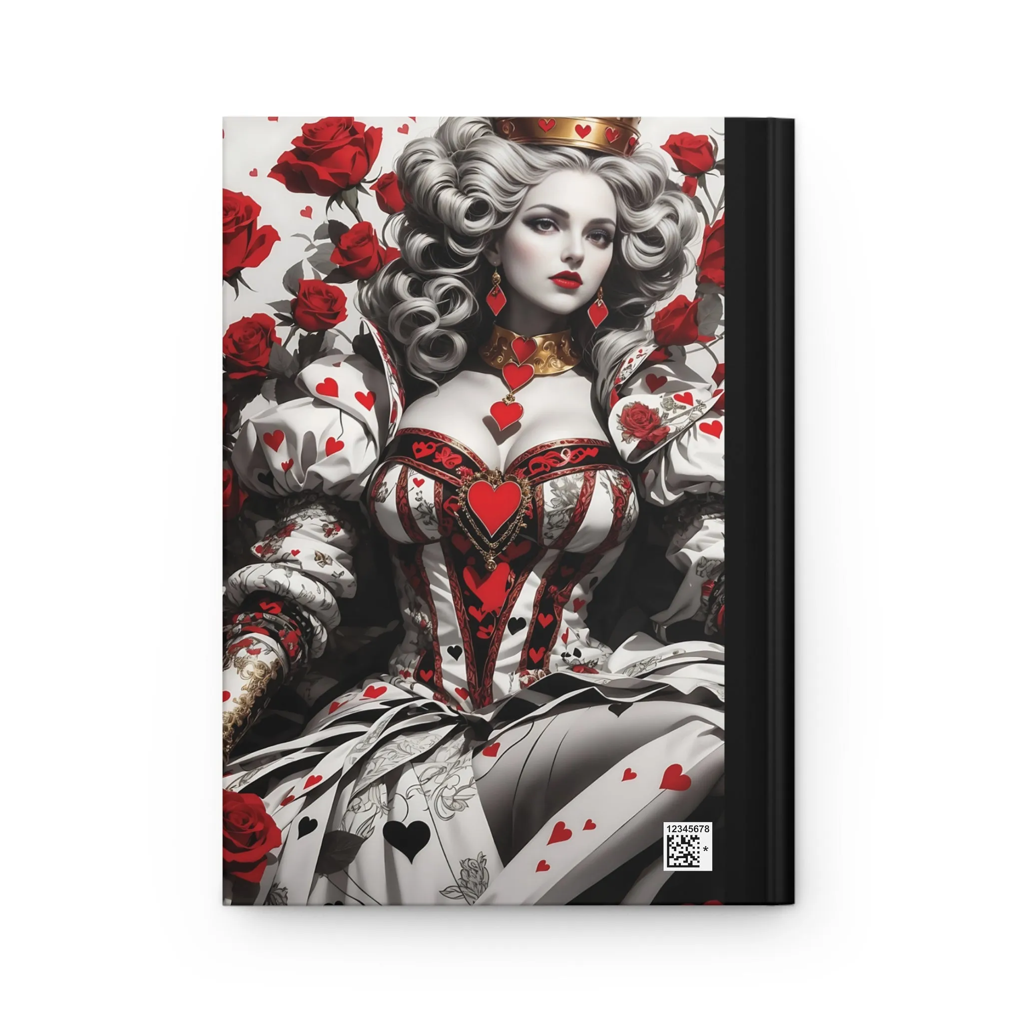 Personalised Hardcover Journal Matte, Queen of Hearts, awd-1439