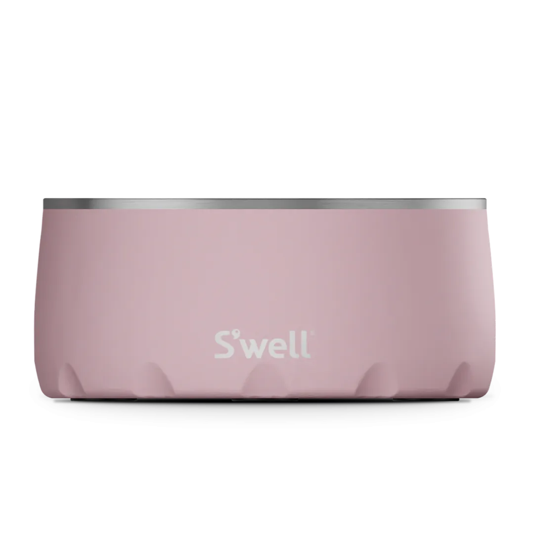 Pink Topaz - Stainless Steel S'well Dog Bowl