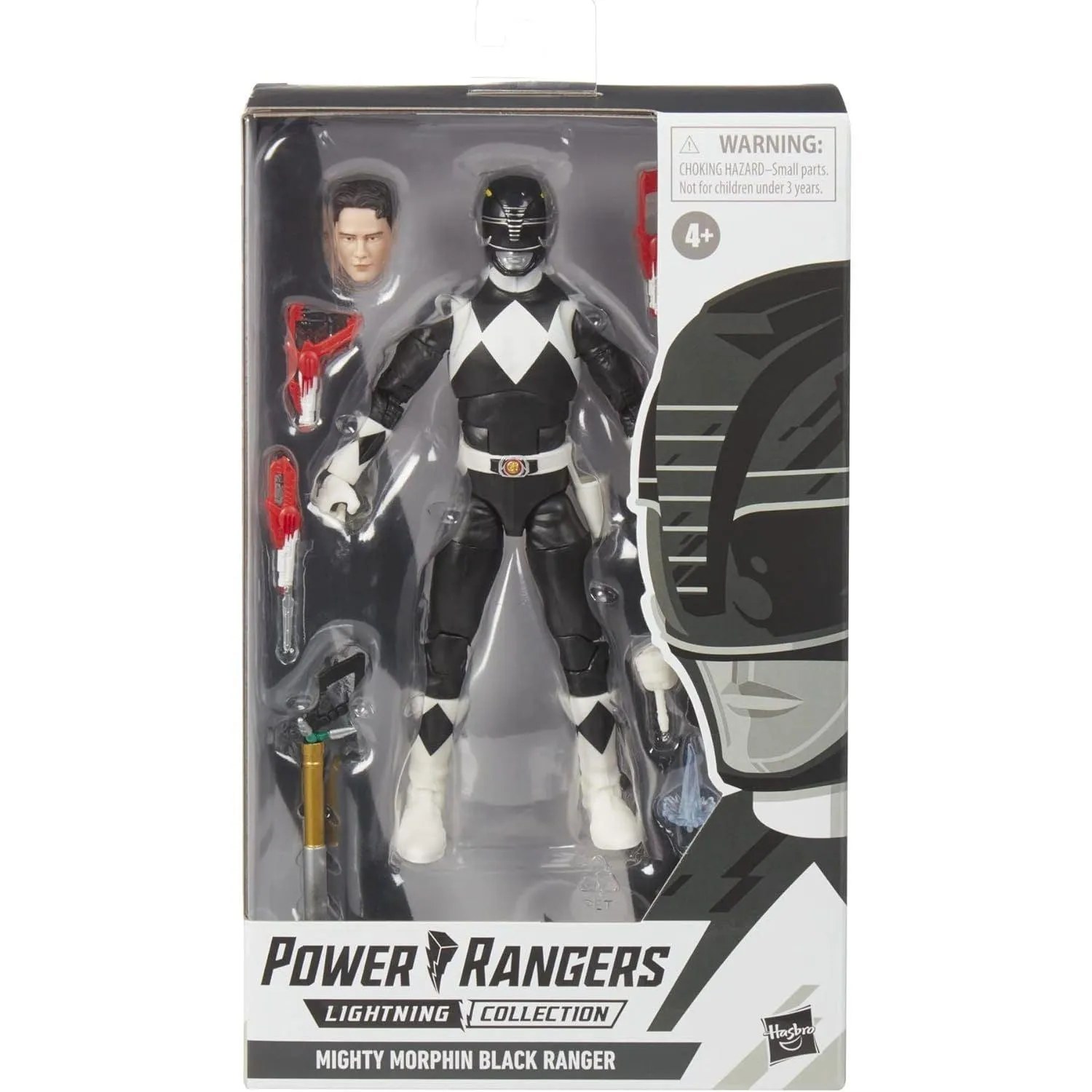 Power Rangers Lightning Collection Mighty Morphin Black Ranger 6-Inch Premium Collectible Action Figure Toy with Accessories