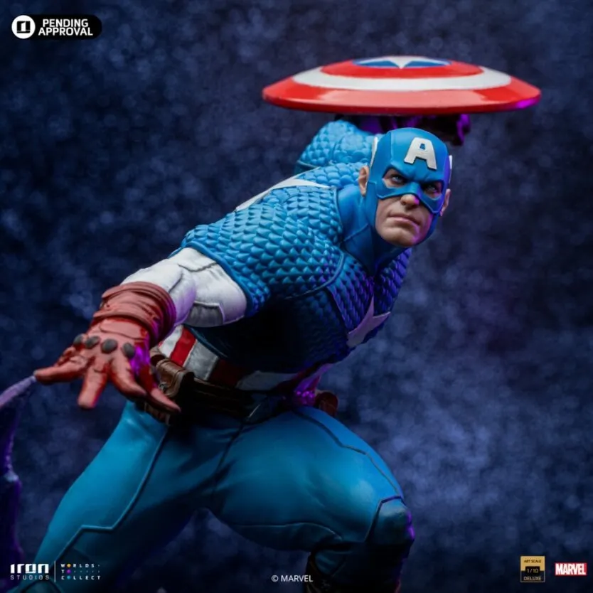 PRE-ORDER: Iron Studios Marvel Comics Captain America Deluxe Art Scale 1/10 Statue