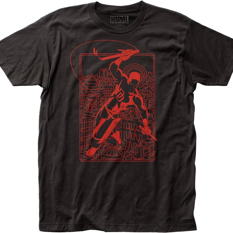 Red Outline Daredevil T-Shirt