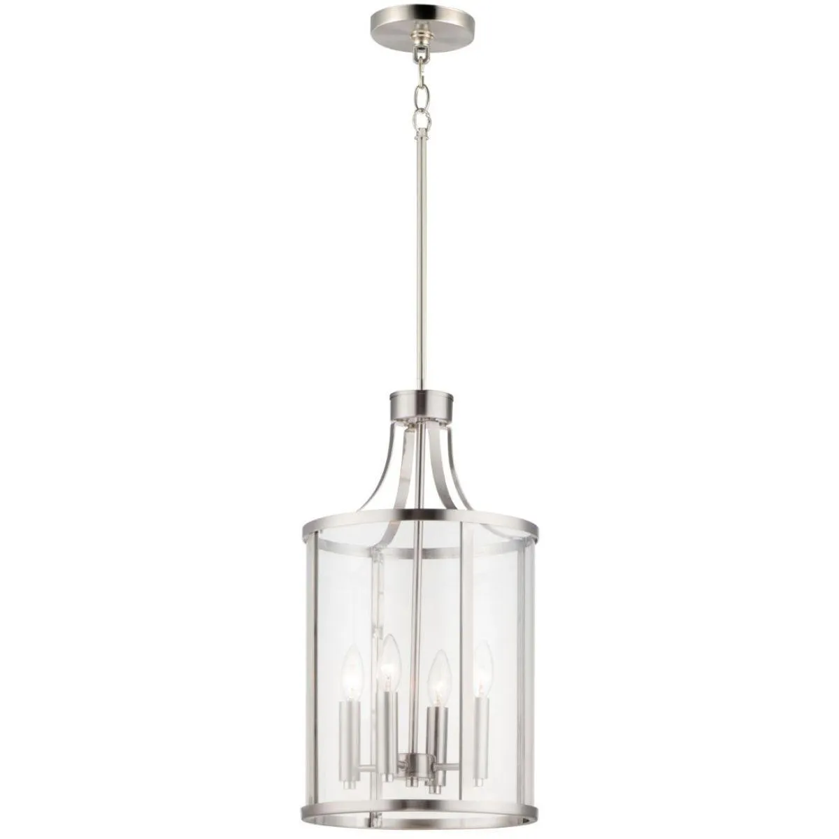 Sentinel 12 in. 4 Lights Pendant Light Satin Nickel Finish