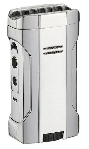 Silver Quad Flame Torch Lighter