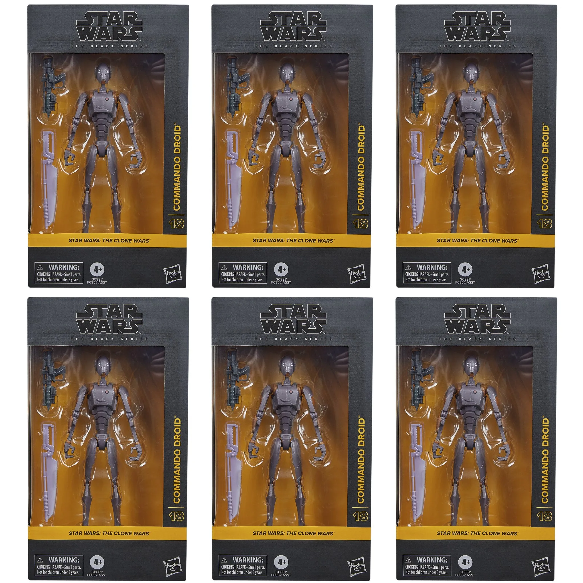 Star Wars Black Series Commando Droid (The Clone Wars) ARMY BUILDER SET OF 6