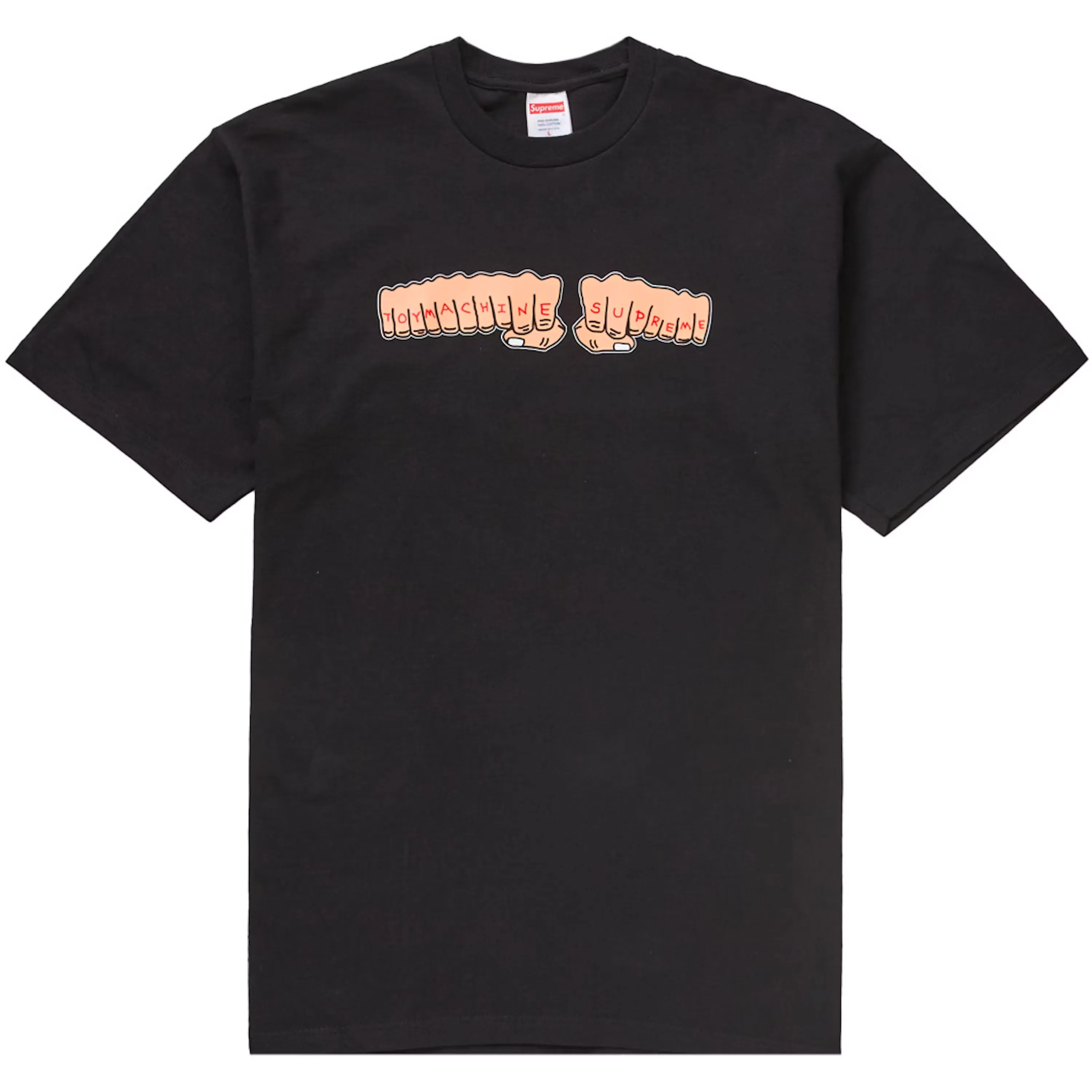 Supreme x Toy Machine Fist Black Tee