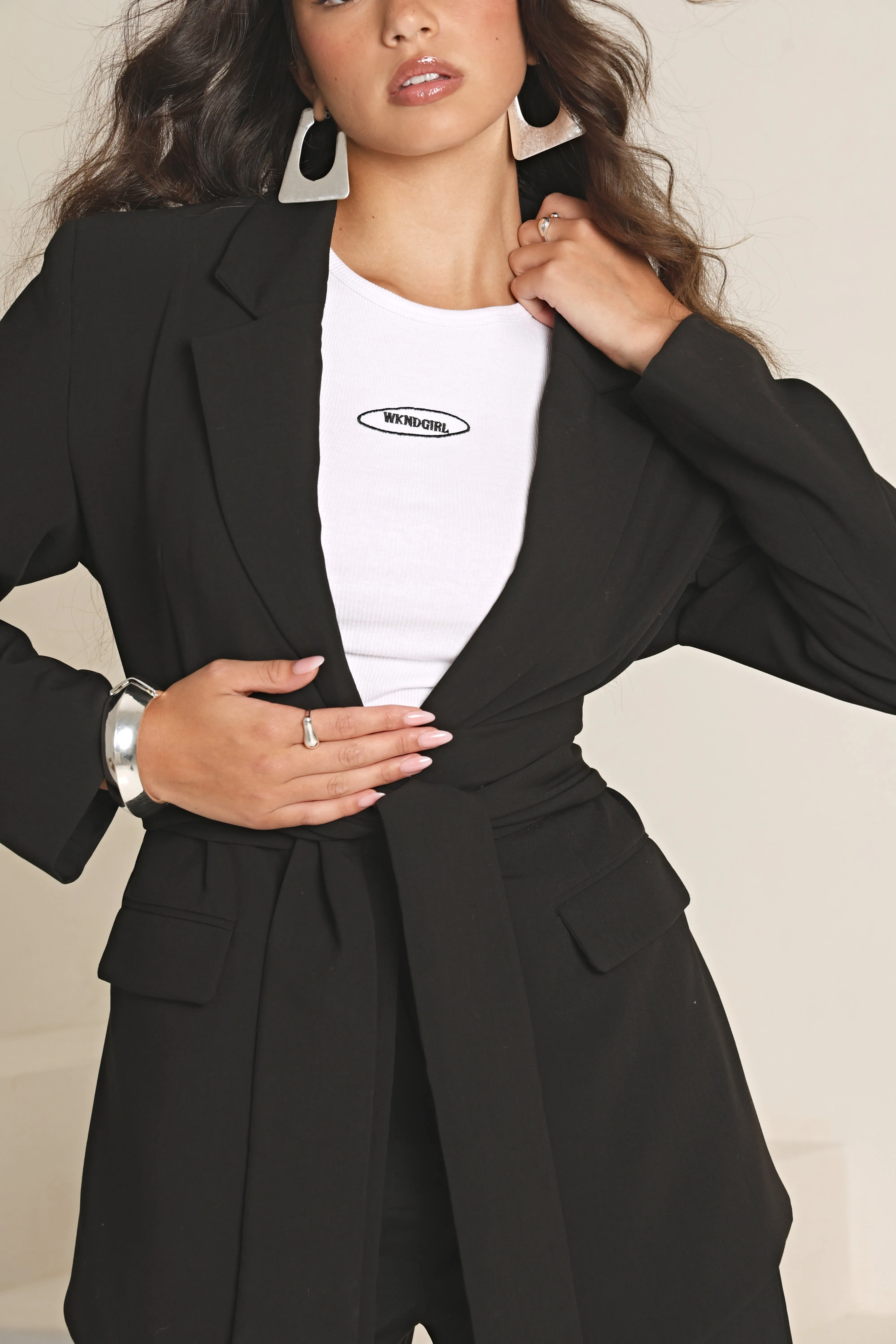 TAILORED BELTED BLAZER