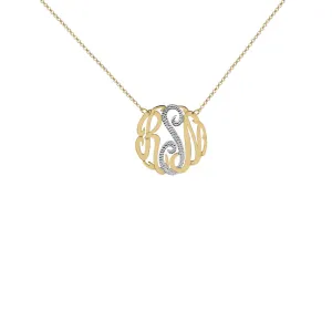 THE MONOGRAM TWO TONE CUT NECKLACE