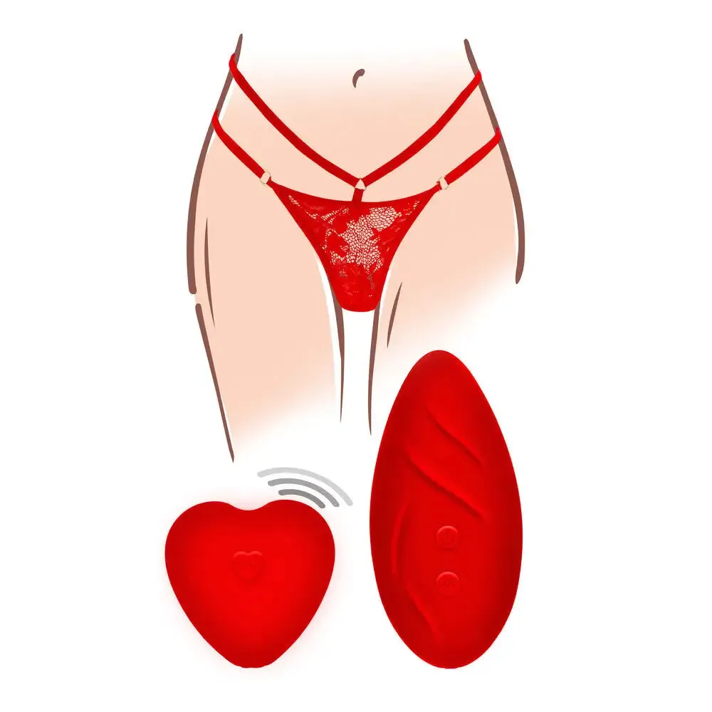 Toyjoy Silicone Red Rechargeable Panty Vbrator with Remote