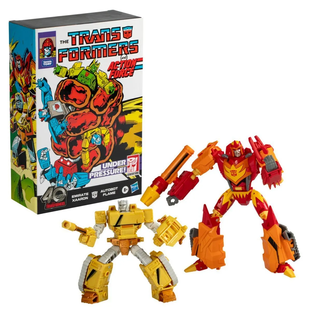 Transformers Generations 40th Anniversary Comic Edition Autobot Flame & Emirate Xaaron