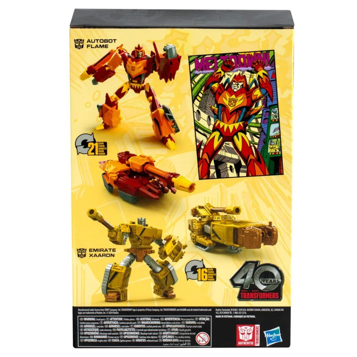 Transformers Generations 40th Anniversary Comic Edition Autobot Flame & Emirate Xaaron