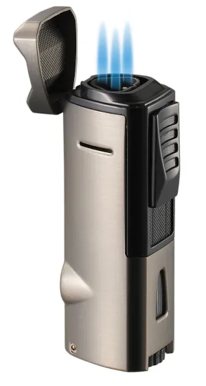 Visol Colonel Triple Flame Torch Lighter - Gunmetal